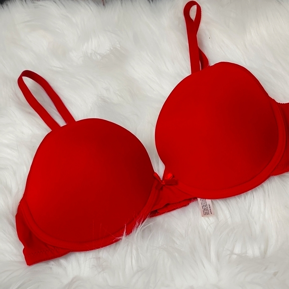 Ambrielle Full Coverage Lightly Lined T-Shirt Bra in Flame red - Picture 1 of 7